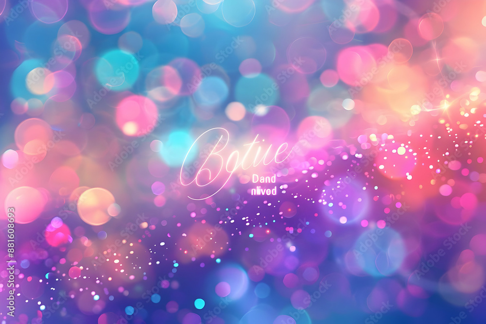 Aufkleber abstract background with colorful bokeh lights