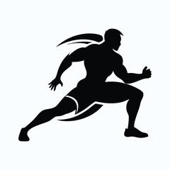 lunges silhouette vector