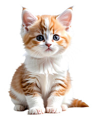 Obraz premium Cute cat sitting (transparent background) PNG with alpha channel. お座りしているかわいい猫(背景透過)アルファチャンネル付PNG