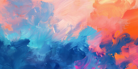 Fototapeta premium Abstract oil painting art, Modern impressionism technique, Wall poster print template. 