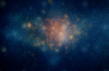Obraz premium sparkles glow in dark blue bokeh background