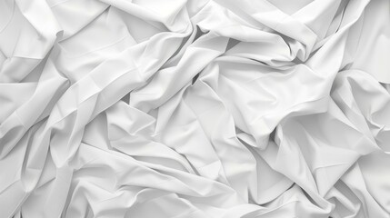 Obraz premium Mesmerizing texture overlay of crumpled white plastic wrap with play of light and shadows. Abstract and artistic background.