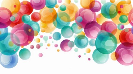 Vibrant confetti border for birthday parties. Ideal for event decor or invitations. Colorful surface pattern design.