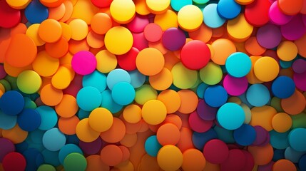 A vibrant artwork showcasing a wall covered in colorful speech bubbles, each holding a unique conversation.