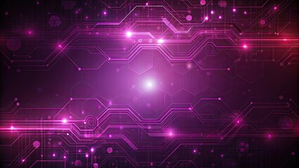 Obraz premium Dark purple-red abstract technological background featuring futuristic elements, technology, abstract, background