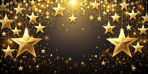 Gold star festival with a background, gold, star, festival, celebration,background, shimmering, award, recognition, achievement