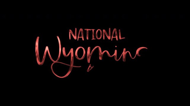 Animated National Wyoming Day lettering for social media graphics, event flyers, website banners, and promotional materials celebrating Wyomings statehood.