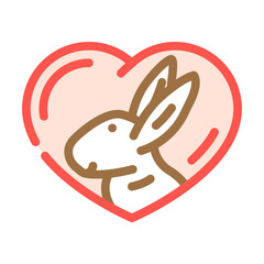 cruelty free product label warning color icon vector. cruelty free product label warning sign. isolated symbol illustration