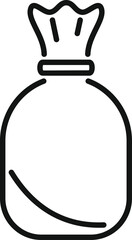 Full bag with tied neck packaging concept icon, outline style, suitable for apps, websites, print and ui