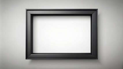 Simple and sleek black rectangular frame on background, black, rectangular, frame, isolated,simple, sleek, design, minimalist