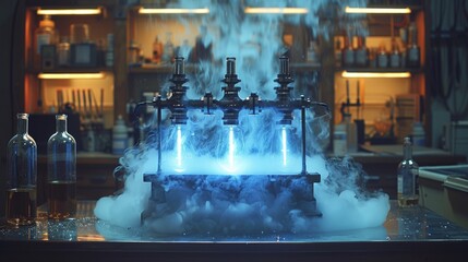 Tesla Coils in a Steampunk Laboratory
