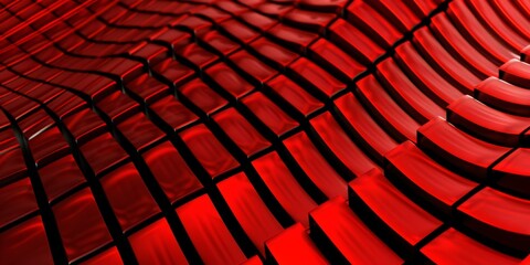 Iridescent grid background with gradient burgundy colors in the hyper realistic style