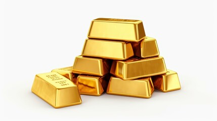 Highquality photo of a stack of gold bars, symbolizing brilliance and value, perfect for financial and investment themes.