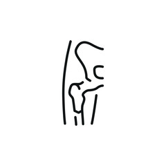 Hip Joint Icon. Simple Hip Joint Icon for Social Media, App, and Web Design.