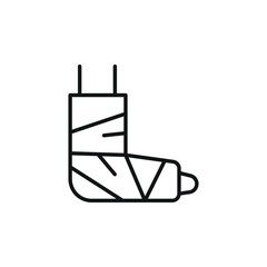 Foot Cast Icon. Simple Foot Cast Icon for Social Media, App, and Web Design.
