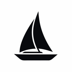 a detailed and intricate sailboat icon and logo design isolated on a white background (10)