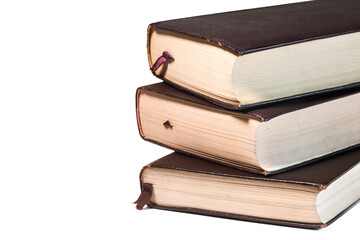 old books isolated on white