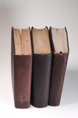 old books isolated on white