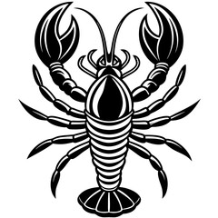 Adorable Lobster Vector Illustration | Cute Cartoon Clipart & Line Art Design