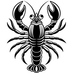 Adorable Lobster Vector Illustration | Cute Cartoon Clipart & Line Art Design