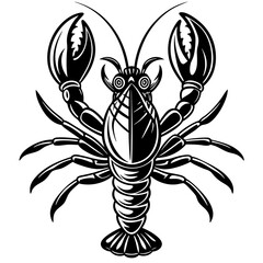 Adorable Lobster Vector Illustration | Cute Cartoon Clipart & Line Art Design