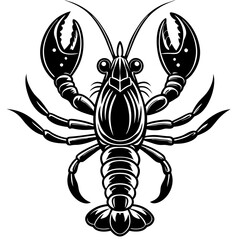 Adorable Lobster Vector Illustration | Cute Cartoon Clipart & Line Art Design