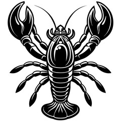 Adorable Lobster Vector Illustration | Cute Cartoon Clipart & Line Art Design