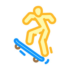 ollie skate sport color icon vector. ollie skate sport sign. isolated symbol illustration