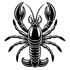 Adorable Lobster Vector Illustration | Cute Cartoon Clipart & Line Art Design
