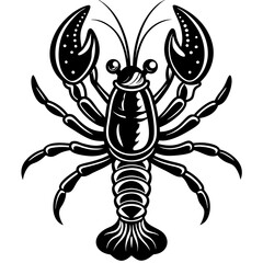 Adorable Lobster Vector Illustration | Cute Cartoon Clipart & Line Art Design