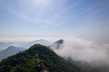 Scenic view of Mt.Manisan against sky
