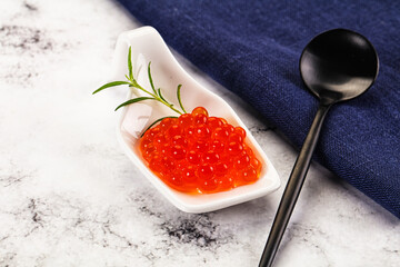 Luxury red caviar salmon fish