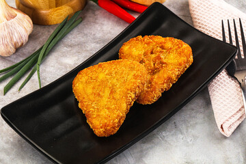Fried potato hash brown snack