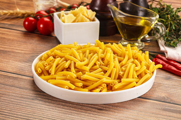 Italian pasta Maccherony for cooking