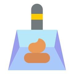 Vector Icon Poop, Cat, Litter Box, Cat Box, Dust Pan