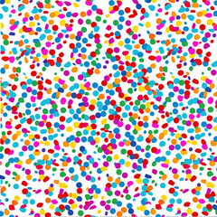 Seamless pattern featuring colorful confetti sprinkles scattered background