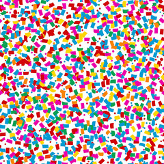 Seamless pattern featuring colorful confetti sprinkles scattered background