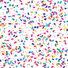 Seamless pattern featuring colorful confetti sprinkles scattered background