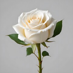 white rose isolated on white