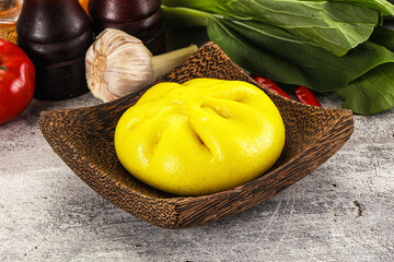 Asian stuffed steamed Bun Bao