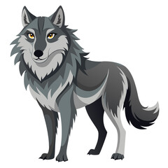 wolf isolated on white