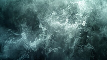 Obraz premium Abstract Smoke Swirls in Teal