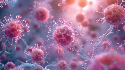 Cancer cells undergoing mitosis, highlighting the rapid cell division
