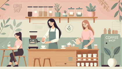 Concept vector illustration of business situation.	
