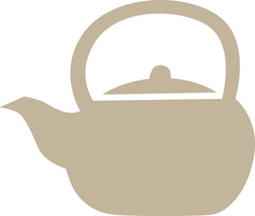 茶色いお茶の急須のベクターイラストアイコン