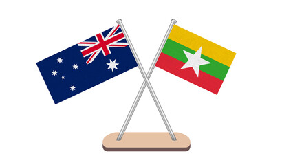 Myanmar Australia Flag