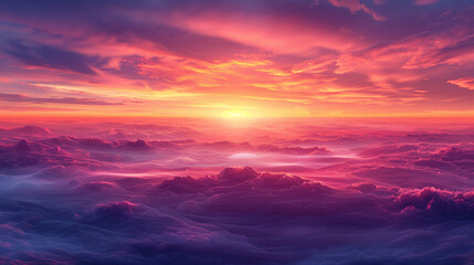 Fototapeta premium Colors transitioning from golden yellow to deep purple, imitating a sunset. Emotions: nostalgic calm, romance