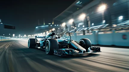  Racing F1 cars at high speed in the lane of the velodrome © 沈军 贡