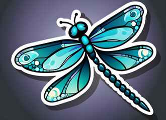 Naklejka premium dragonfly generative ai