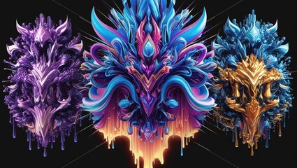 Vibrant digital art work